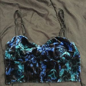 Velvet crop top